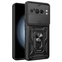 Mtp Products Google Pixel 8 Pro Hybrid Skal med Roterande Ring med Kameraskydd - Svart