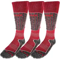 Accezzi Merino 20, Skidstrumpor, 3 par, Röd