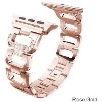 VA VA VOOM Diamantarmbandsrem för Apple Watch Series 7 6 SE 5 4 3 2 1 klockband i rostfritt stål för 38 mm 40 mm 41 mm 42 mm 44 mm 45 mm justerbart armband 38mm or 40mm or 41mm rosa guld färg