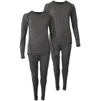 Accezzi skidunderkläder i merino + 3 par skidstrumpor i merino, Röd, Dam