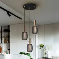 Schuller Valencia Hänglampa Micron, dimbar, Svart, Vardagsrum / matsal, Metall, Pendellampa