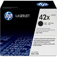 HP 42X - Lång livslängd - svart - original - LaserJet - tonerkassett (Q5942X) - för LaserJet 4240, 4250, 4350