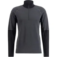 Lundhags Prime Merino Half Zip, mellanlager, herr, grå/svart