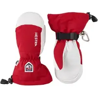 Hestra Army Leather Heli Ski Jr, Skidvantar, Junior, Röd