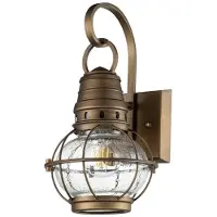 Kichler Vägglampa utomhus Bridgepoint, dimbar, Brun / mässing, Aluminium / grå / zink, Medelhavsinspirerad, Utomhusvägglampa