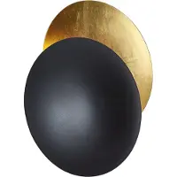 QAZQA Modern vägglampa svart med guld 34,5 cm 2-ljus - Sunrise