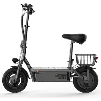 IScooter F2 City Bekväm Vikbar Elskoter Med Sits 500W 36V7.8AH Batteri ESkoter Med 10 tums Vägdäck Utomhus Pendling ESCooter