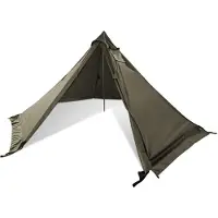 TOMSHOO dubbellagers campingtält med spisjack utomhus tipi-tält för camping vandring vandring Outer fly
