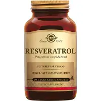 Solgar , Resveratrol, 100 mg, 60 Vegetabiliska kapslar