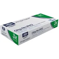 Wrapmaster Livsmedelsfilm, , 300m x 45cm, transparent, PVC, refill, ogenomskinlig - (3 rullar)