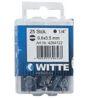 Witte Pl 4.5 Tin 25 Mm Platt Skruvmejselbits 15 Enheter