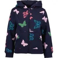 Blue Seven Sweatjacka nattblå / cyanblå / grön / gammalrosa