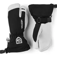 Hestra Army Leather Heli 3-finger Skidhandskar, Junior, Svart
