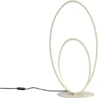 QAZQA Design bordslampa beige inkl. LED 3-stegs dimbar - Boomerang