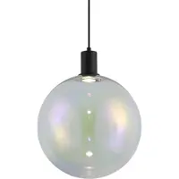 QAZQA Design Hänglampa Svart med Regnbågsglas 35cm - Mallon
