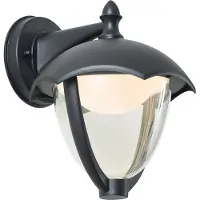 QAZQA Smart utomhusvägglampa svart med klart glas inkl. LED IP54 - Classica