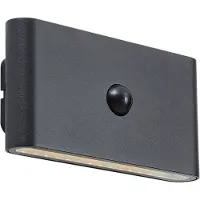 QAZQA Vägglampa svart 4-stegssensor magnetisk inkl. LED uppladdningsbar - Batt