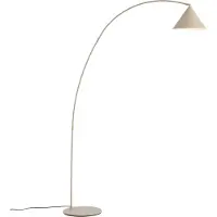 QAZQA Retro golvlampa beige med vit insida - Triangolo