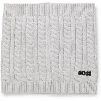 BOSS Kids' cable-knit snood with embroidered logo