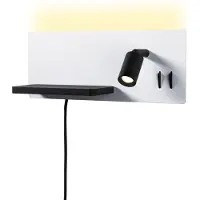 Paulmann Vägglampa , Serra, dimbara, Svart, Sovrum, Mässing, Modern
