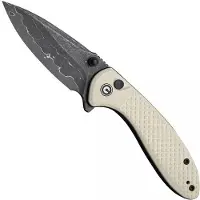CIVIVI Faeger C24031-DS1 Damascus, Milled Ivory G10, pocket knife