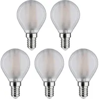 Paulmann 29098 LED-lamp EEK F (A - G) E14 Droppform 4.8 W Neutralvit (Ø x H) 45 mm x 78 mm Filament 5 st