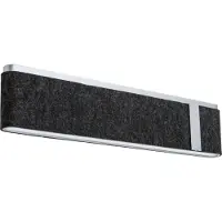 Paulmann Vägglampa , Jagun, dimbara, Svart, Vardagsrum, Tyg / textil, Modern