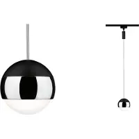 Paulmann Pendel Capsule Högvolt-skensystem URail LED fast installerad 6 W LED Svart (matt), Krom