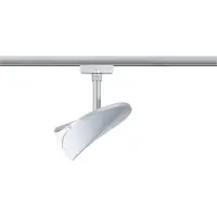 Paulmann URail-skenespot Alejandro krom 3.000K dimbar URail Alejandro,, Aluminium / grå / zink, Vardagsrum / matsal, Syntetmaterial, Modern