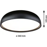 Paulmann 71084 Oka LED-takbelysning LED 24 W Svart (matt)