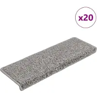 vidaXL Trappmattor 20 st 65x21x4 cm grå rektangulär kant