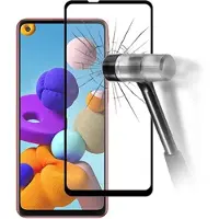 Prio 3D Samsung Galaxy A21s Härdat Glas Skärmskydd - 9H - Svart