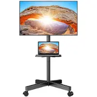 Perlegear Mobilt golvställ med hjul för 23–60” TV – PGTVMC06