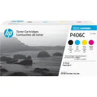 Samsung CLT-P406C - 4-pack - svart, gul, cyan, magenta - original - tonerkassett (SU375A) - för Samsung CLX-3300, 3302, 3303, 3304, 3305, 3306, 3307, SC...