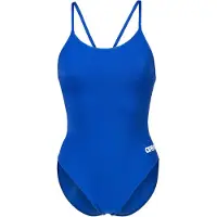 Arena Baddräkt 'Lace Back Solid' blå / vit