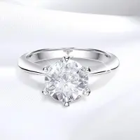 URMYLADY Jewelry 925 Sterling Silver 1-3CT Moissanite justerbar ring för kvinnor smycken 1.5CT