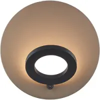 Knapstein LED vägglampa Meggi, dimbar, Brun / mässing, Vardagsrum / matsal, Metall, Modern, LED-vägglampa, vägglampa inomhus