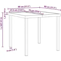 vidaXL Trädgårdsmöbelset med kudde 5 pcs Beige konstrotting