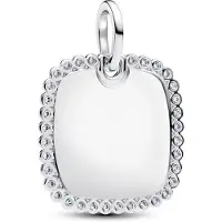 Pandora Moments graverbart fyrkantigt silverhänge 394009C01