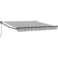 vidaXL Markis infällbar antracit och vit 3x2,5 m tyg&aluminium