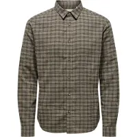 Only & Sons Skjorta 'ONSGudmund' cappuccino / mörkbrun