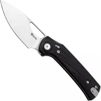 Reate PL-XE Stonewashed Nitro-V, Black Micarta, pocket knife