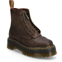 Dr. Martens för kvinnor. 40910200 Bruna läderstövlar Sinclair (42), Hud, 3 till 5 cm, Zip, Casual