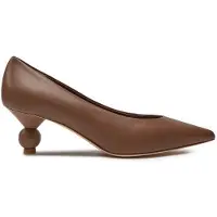 Weekend Max Mara för kvinnor. 2625526014600 Renza bruna läderskor (37), Hud, 5 till 8 cm, Ingen, Casual, Parti, Klassisk