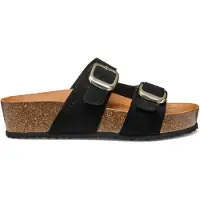 Geox D BRIONIA H Läder Kvinna Svarta Kilskor
