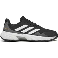 Adidas Sportsko 'CourtJam Control 3' mörkgrå / svart / vit