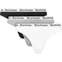 Juicy Couture Trosa 'DIDDY' gråmelerad / svart / vit