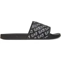 Emporio Armani unisex. 7X000109_AF15125 Flip Flops All Over Logo svart (43), Karta, Ingen, Casual, Strandkläder