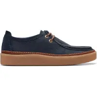 Clarks för män. 26176871 Clarkwood Moc läderskor marinblå (40), Hud, Karta, Nyckelband, Casual, Marino