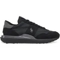Ralph Lauren för män. 809965080002 Sneakers Train 89 i nubuck och svart oxford-tyg av läder (36), Hud, Karta, Nyckelband, Casual